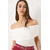 Bianco Lucci Ženska bluza na kratake rukave 60284012, Brod izrez, Bela