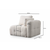 ATELIER DEL SOFA Amaris 2 Seater With Pouffe White ugaona sofa