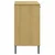 Vidaxl Komoda s kovinskimi nogami rjava 113x40x77 cm trden les OSLO
