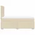 Vidaxl Box spring postelja z vzmetnico krem 120x200 cm blago