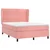Vidaxl Box spring postelja z vzmetnico roza 140x200 cm žamet
