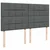 Vidaxl Box spring postelja z vzmetnico temno siva 200x200 cm blago