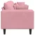Sofa Ružičasta 250 x 77 x 76 cm Baršun
