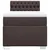 Vidaxl Box spring postelja z vzmetnico temno rjav 90x190 cm blago