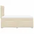 Vidaxl Box spring postelja z vzmetnico krem 120x190 cm blago