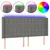 LED uzglavlje tamnosivo 163 x 16 x 118/128 cm od tkanine