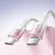 Joyroom Kabel serije Crystal-Clear 60 W USB-C – USB-C, 1,2 m – bel