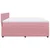 Vidaxl Box spring postelja z vzmetnico roza 180x200 cm žamet