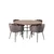 Venture Design Jedilna miza in komplet stolov okrogla miza 140x75 cm rjava in siva