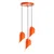 Conceptum Hypnose Luster Kesik-6176-3, 75-121cm, 40 cm, 3xE27 , Narandžasti