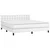Vidaxl Box spring postelja z vzmetnico bela 180x200 cm umetno usnje