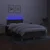Vidaxl Box spring postelja z vzmetnico LED temno siva 120x190 cm blago