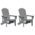 Vrtna stolica 2 pcs Svijetlo siva 82 x 74 x 92 cm Polietilen