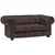 Landscape CHESTERFIELD ZOFA, temno rjava tekstil