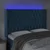 Vidaxl LED posteljno vzglavje temno modro 163x16x118/128 cm žamet