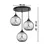 Brilagi - Luster na sajli 3xE27/60W/230V crna/dimljena siva