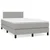 Vidaxl Box spring postelja z vzmetnico LED sv. siva 120x190 cm blago
