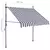Tenda na ručno uvlačenje s LED svjetlima 100 cm plavo-bijela