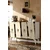 Hanah Home komoda Elips 120, 120 cm, bela / travertin / srebrna