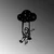 Wallity Zidna dekoracija The Little Prince 6, 34x62 cm, 1.5 mm, Crna