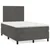 Vidaxl Box spring postelja z vzmetnico temno siv 120x190 cm žamet