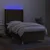 vidaXL Box spring postelja z vzmetnico LED temno rjava 80x200 cm blago