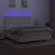 Vidaxl Box spring postelja z vzmetnico LED krem 160x200 cm blago
