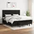 Vidaxl Box spring postelja z vzmetnico črn 200x200 cm blago