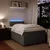 Vidaxl Box spring postelja z vzmetnico temno siva 120x200 cm žamet