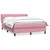 Vidaxl Box spring postelja z vzmetnico roza 160x210 cm žamet