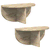 Polica na zidu Zidne 2 pcs Sonoma hrast 38 x 19 x 19 cm