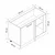 Hanah Home kuhinjski element Minar 4138, 120 cm, beli / dore