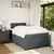 Vidaxl Box spring postelja z vzmetnico temno siva 120x200 cm žamet