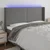 Vidaxl LED posteljno vzglavje temno sivo 183x16x118/128 cm blago