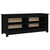 Klupa za cipele crna 110 x 38 x 45,5 cm od masivne borovine