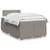 Vidaxl Box spring postelja z vzmetnico taupe 120x190 cm blago