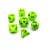 Kockice Chessex - Vortex - Mini Polyhedral - Bright Green & Black (7)