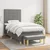 vidaXL Box spring postelja z vzmetnico temno siva 90x200 cm blago