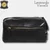 Moška usnjena toaletna torba Leonardo Verelli/CLUTCH/črna