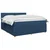 vidaXL Postelja boxspring z vzmetnico Modra 160 x 200 cm Blago