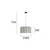 Luster na sajli WAVY 1xE27/14W/230V siva