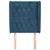 Vidaxl Vzglavje z ušesi temno modro 83x23x118/128 cm žamet