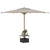 Vrtni stol s rupom za suncobran crni 55x55x46,5 cm poliratan