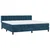 vidaXL Box spring postelja z vzmetnico temno modra 200x200 cm žamet