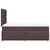 Vidaxl Box spring postelja z vzmetnico temno rjav 120x200 cm blago