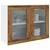 Viseći stakleni ormarić Lyon Staro drvo 80x31x60 cm Konstruirano drvo