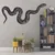 WallXpert metalni zidni ukras 5341, zmija, 75 x 35 cm, crni