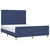 Vidaxl Posteljni okvir brez vzmetnice moder 140x190 cm blago