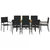 Vrtni set za objed 9 pcs Crna poliratan