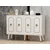 Wallity Komoda Roland 120x80x30cm Belo-Zlatna